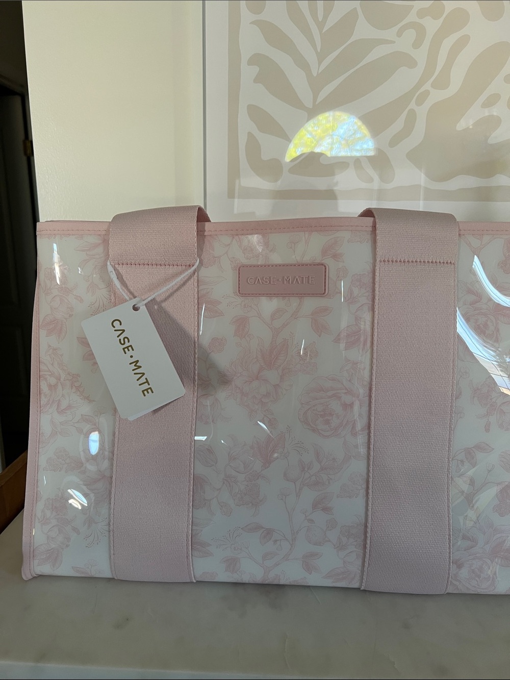 Case Mate Ballet Pink Floral Tote NWT